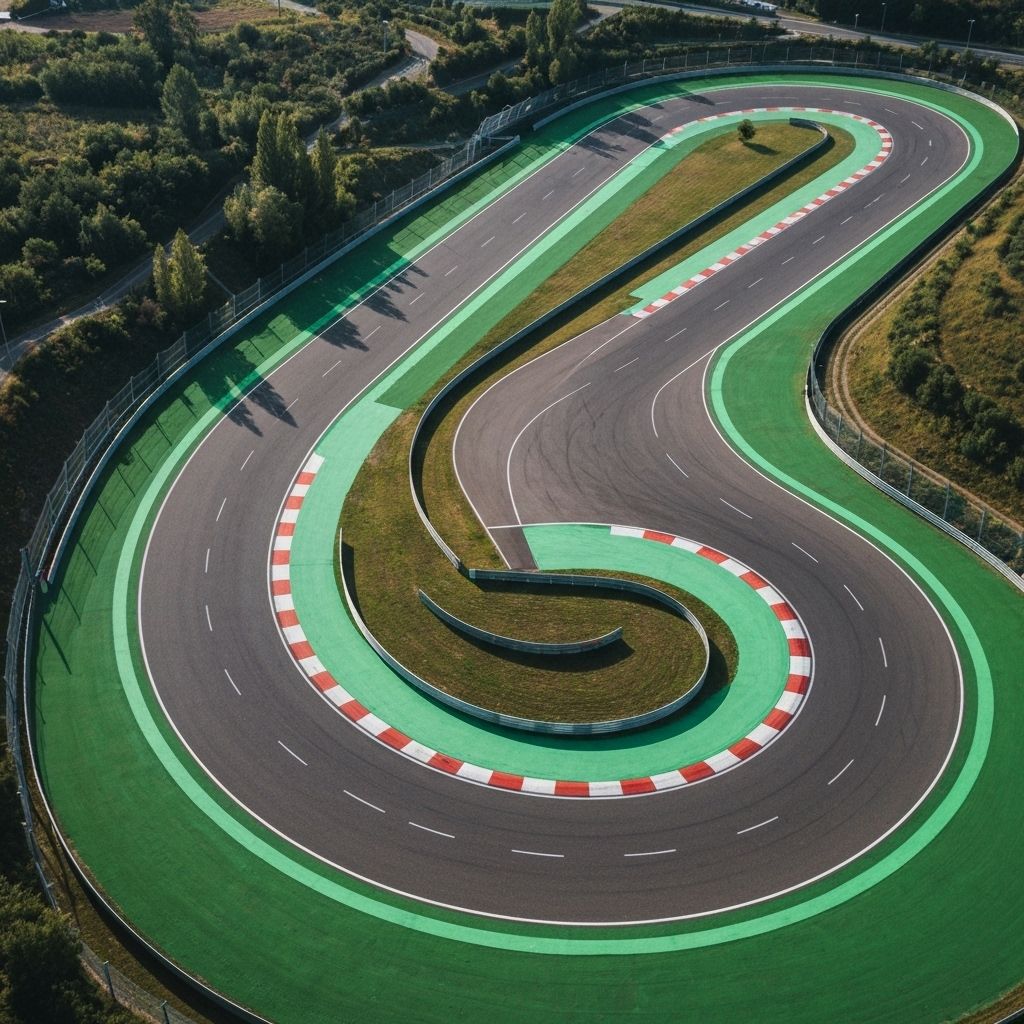 Racing track aerial view